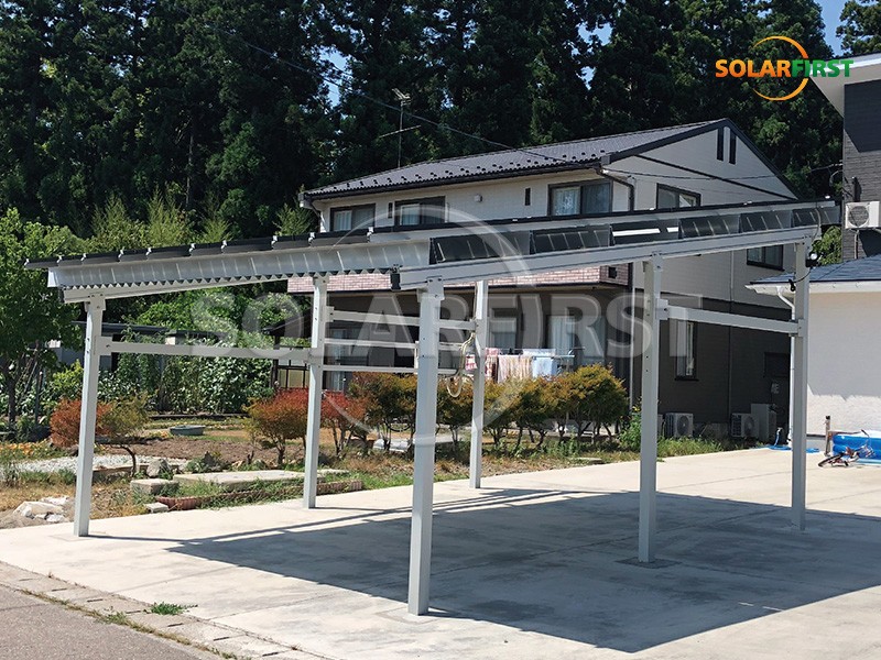 Solución de cochera fotovoltaica de aleación de aluminio de 640 kWp en Japón