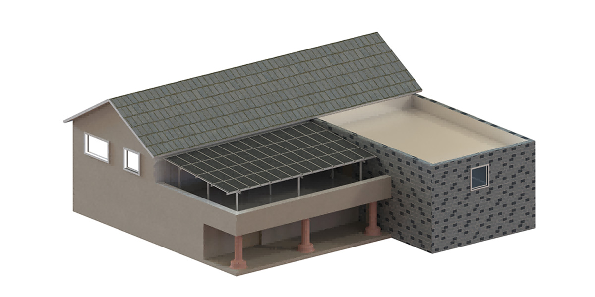 Cobertizo impermeable BIPV