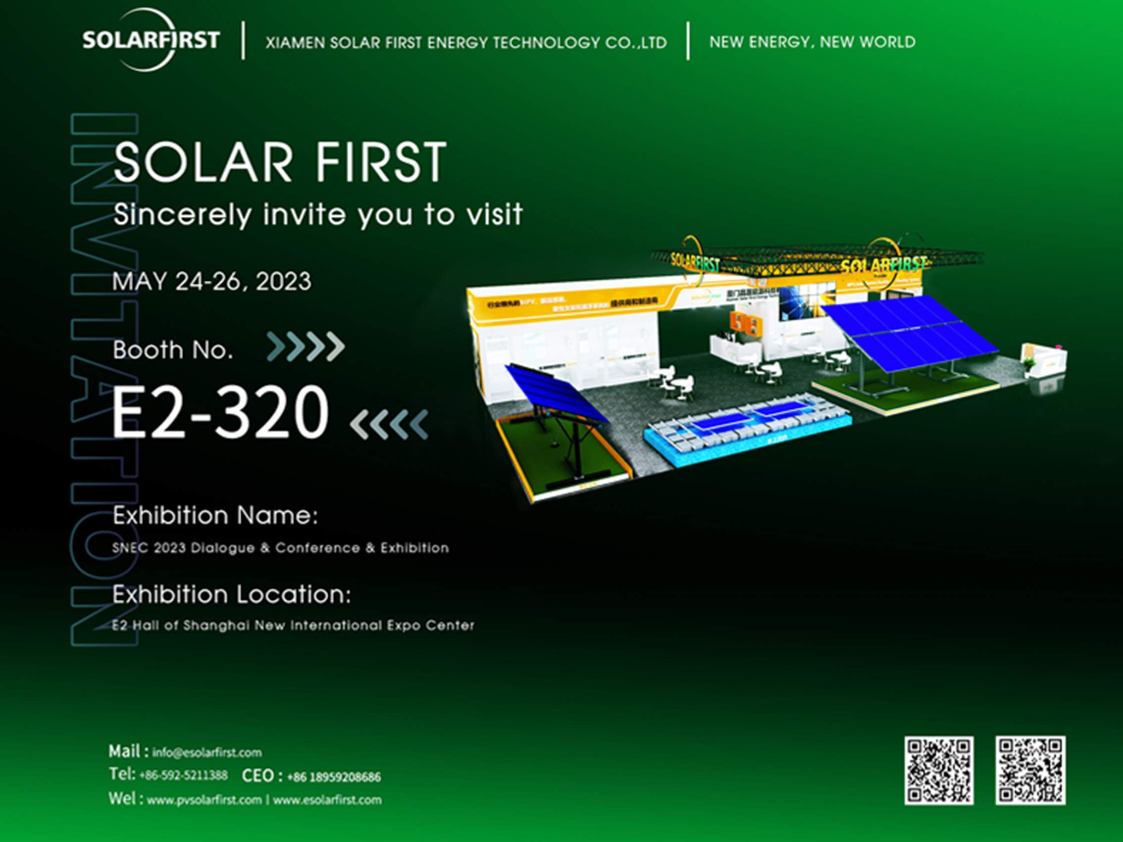 SNEC 2023 – Visite nuestro stand E2-320 del 24 al 26 de mayo